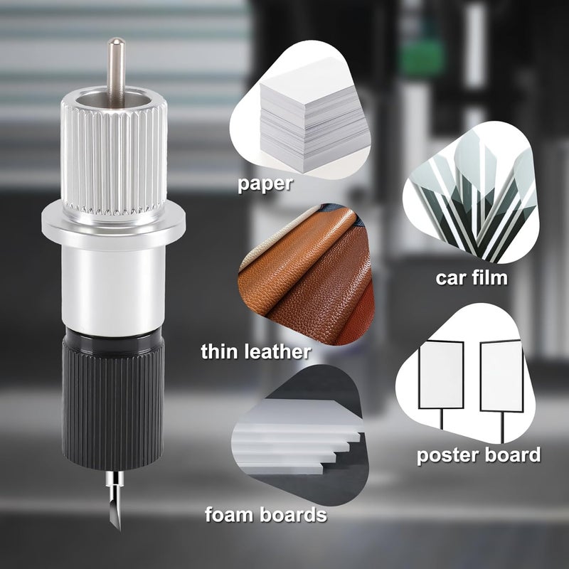BFVV 20 Pcs 45 Degree Vinyl Cutter Plotter Cutting Blades Compatible with Roland Cutting Plotter, with Blade Holder Base, Standard Tungsten Carbide Blades Cut Multiple Materials - Image 5